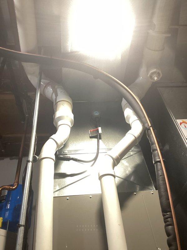 Completed annual preventive maintenance on residential furnace and air conditioning system as part of prepaid bi-annual service agreement. Performed comprehensive tune-up including inspection of gas valve assembly, electrical connections, and control board functionality. Replaced customer-supplied Air Bear filter (20x25x5). Verified proper operation of blower motor, checked refrigerant lines and PVC condensate drainage system, and confirmed all safety controls and electrical connections were secure and functioning within manufacturer specifications. System tested and left in proper working order.