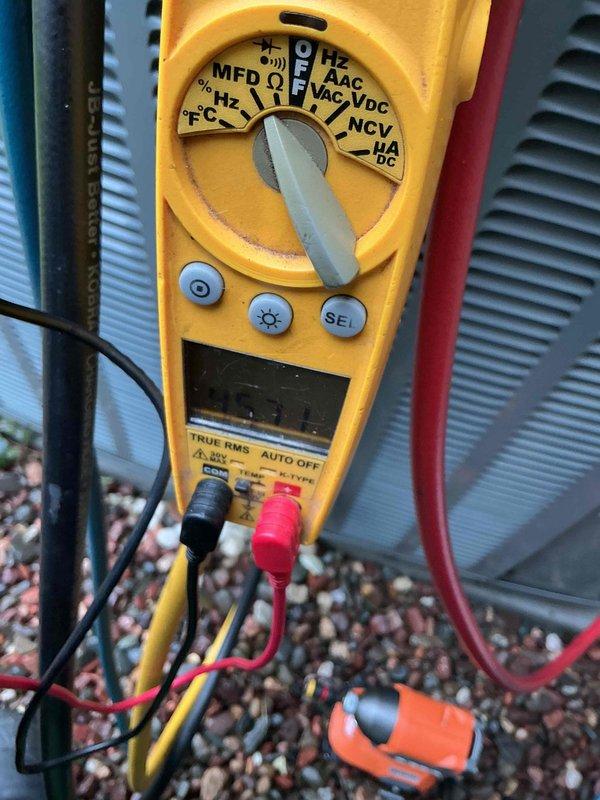 Completed routine HVAC tune-up on system greater than 10 years old. Performed refrigerant pressure testing using manifold gauge set and verified electrical components with digital multimeter to ensure proper system operation and performance within manufacturer specifications.
