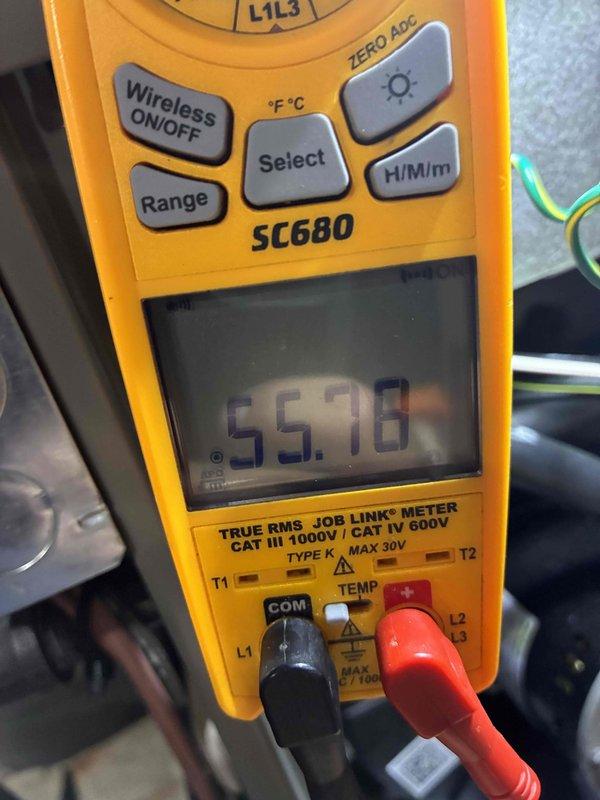 Completed comprehensive furnace tune-up and addressed condensate system concerns. Upon inspection, found significant dust and debris accumulation on blower assembly and internal components, which was cleaned during maintenance. Verified electrical connections and tested system operation with multimeter, confirming proper voltage readings and functionality. Inspected recently installed condensate pump to ensure proper operation and drainage.