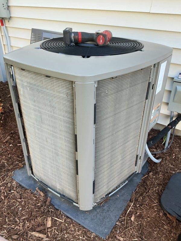 Completed comprehensive cooling system maintenance as part of prepaid membership service. Performed full inspection and tune-up of residential split system, including indoor furnace unit with Patriot control board and outdoor condenser unit. Conducted standard preventive maintenance procedures on both components, verified system operation, documented equipment condition through photography, and ensured all safety parameters were within normal operating specifications.