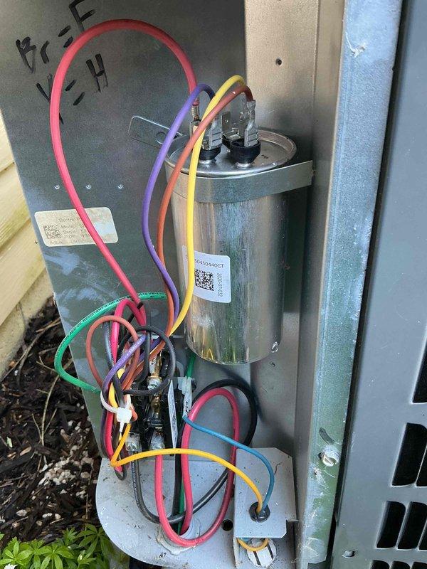 Completed routine cooling system maintenance visit under residential membership agreement. Performed comprehensive inspection of Hartlaub brand outdoor condensing unit, including visual assessment of cabinet condition, electrical connections, and capacitor operation. Verified proper wire connections at dual-run capacitor with all terminals secure and color-coded wiring intact. Unit operating within normal parameters with no deficiencies noted during inspection.