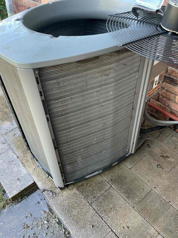 Performed annual tune-up on residential HVAC system. Inspected outdoor condenser unit and noted dirt accumulation on coil fins; cleaned condenser coils to restore proper airflow and heat transfer efficiency. Evaluated indoor furnace/air handler unit in mechanical room, verified proper operation of all components. Inspected Ecobee thermostat programming and confirmed system is operating on programmed schedule as requested; reviewed schedule settings with occupant to ensure comfort preferences are met.