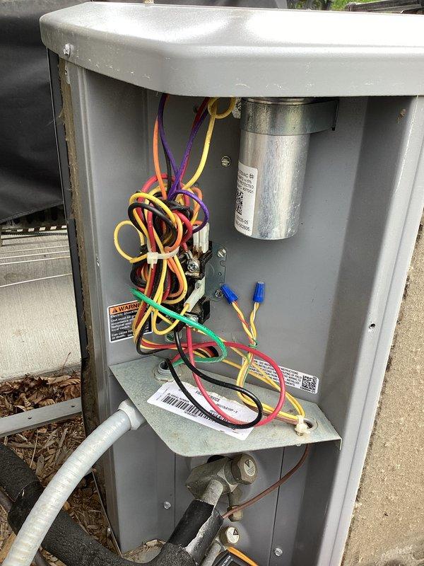 Completed standard AC tune-up maintenance on residential air conditioning system. Inspected electrical connections, capacitor, and wiring within control panel; all components found to be in acceptable working condition. Noted heavily soiled air filter requiring replacement and recommended immediate filter change to maintain proper airflow and system efficiency.
