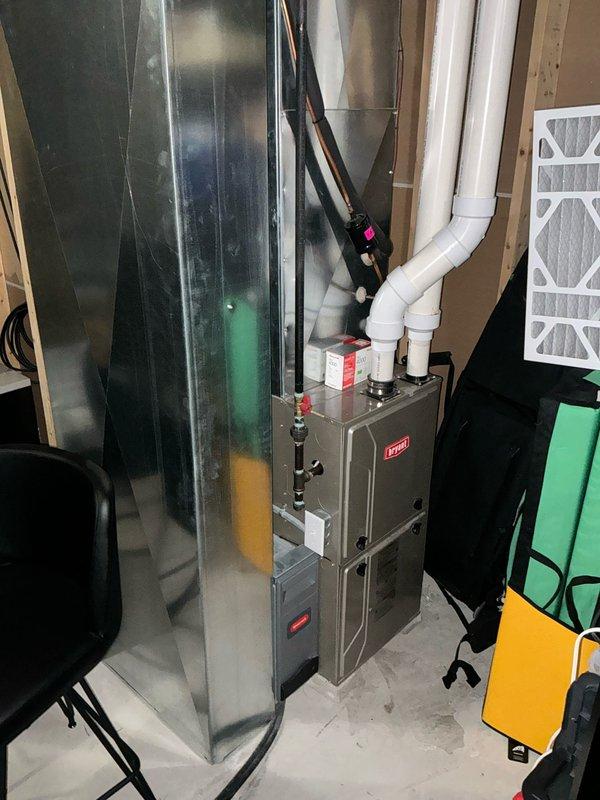 Conducted comprehensive HVAC system replacement estimate for residential property. Assessed existing outdoor air conditioning condenser unit and indoor Bryant furnace system, documenting current equipment condition and installation configuration. Evaluated ductwork, PVC condensate drainage, electrical connections, and overall system compatibility to provide accurate replacement recommendations and specifications.