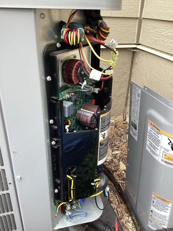 Completed preventive maintenance tune-up on residential air conditioning system. Performed comprehensive inspection of outdoor condensing unit, including electrical control board, wiring connections, and refrigerant line connections. Verified proper operation of all electrical components, checked condition of copper refrigerant lines and heat exchanger coil, and documented system condition with service photos.