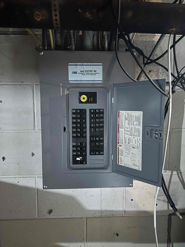 Completed estimate for residential furnace and air conditioning system replacement in basement location. Assessed existing HVAC equipment, electrical panel capacity, ductwork configuration, and copper refrigerant line routing. Documented current mechanical room layout including air handler unit, metallic plenum assembly, and associated plumbing infrastructure. Photographed electrical service panel and existing heating/cooling equipment to provide accurate replacement specifications and ensure proper system sizing for the property.