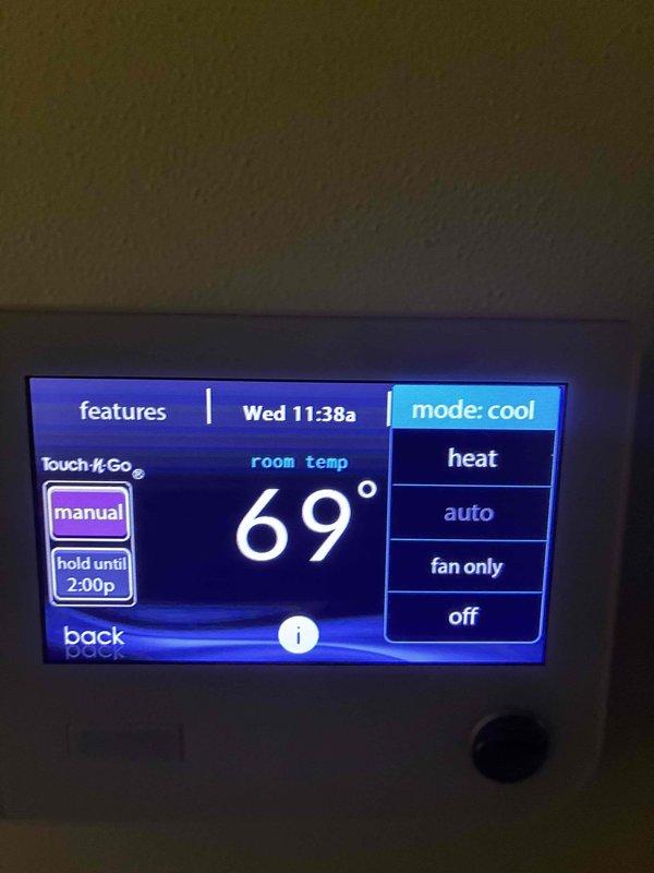 Responded to service call for non-operational air conditioning system. Upon arrival, discovered thermostat was not properly configured to communicate with the AC unit following a previous control board replacement. Accessed thermostat settings and successfully added the non-communicating AC system to the thermostat programming, restoring full cooling functionality. Verified system operation in cooling mode and confirmed proper temperature control.