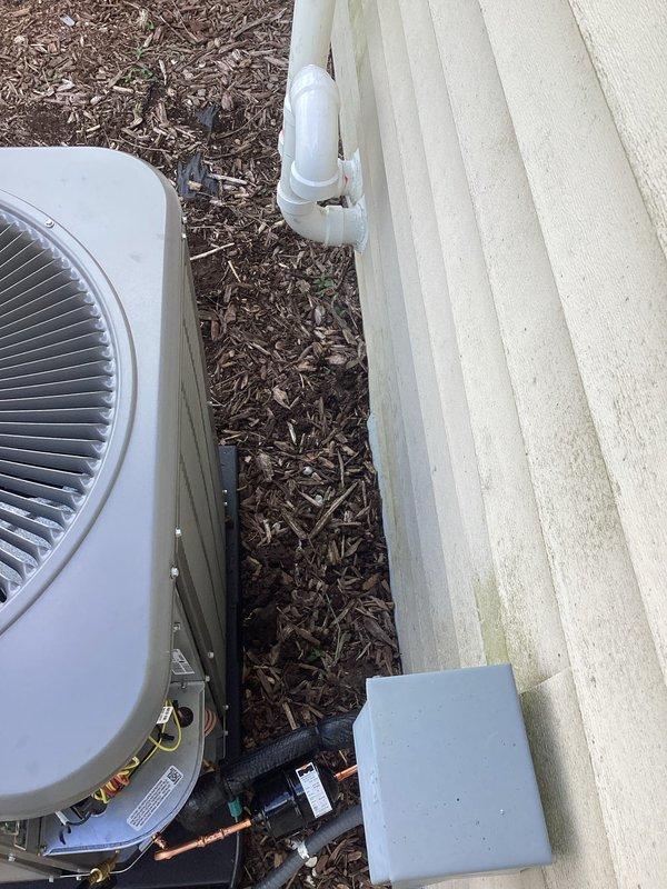 # Complete HVAC System Installation

Successfully completed a full residential HVAC system replacement including new furnace, air conditioning unit, water heater, and F100 filter cabinet. Removed existing equipment and installed all new components per manufacturer specifications and local building codes. Coordinated with licensed electrician to ensure proper electrical connections and power supply for all equipment.

## Equipment Installation

Installed new high-efficiency furnace in existing location with proper clearances and venting. Connected new furnace to existing ductwork system after inspection and verification of proper airflow paths. Mounted new F100 filter cabinet to provide enhanced air filtration for the complete system.

Positioned new outdoor condensing unit on level surface with appropriate clearances from building structure and landscaping. Connected refrigerant lines using copper piping with proper insulation and brass fittings. Evacuated refrigerant lines and charged