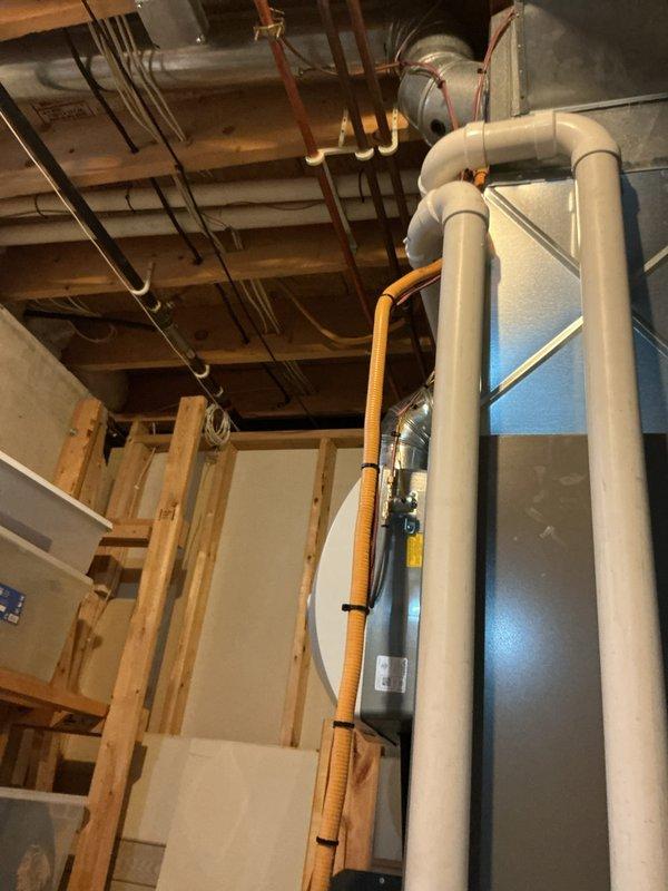 Completed furnace and air conditioning tune-up on Lennox heating system and air handler unit located in basement mechanical room. Performed standard seasonal maintenance inspection, checked all operational components, and verified proper system function. Customer declined additional air handler cleaning and checking services at this time.