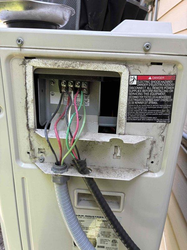 Completed comprehensive tune-up service on two air conditioning systems: one Daikin outdoor condensing unit and one attic-mounted unit. Performed standard preventive maintenance procedures including inspection of electrical connections, verification of proper voltage and amperage, cleaning of condenser coils, and documentation of equipment model and serial numbers for service records.