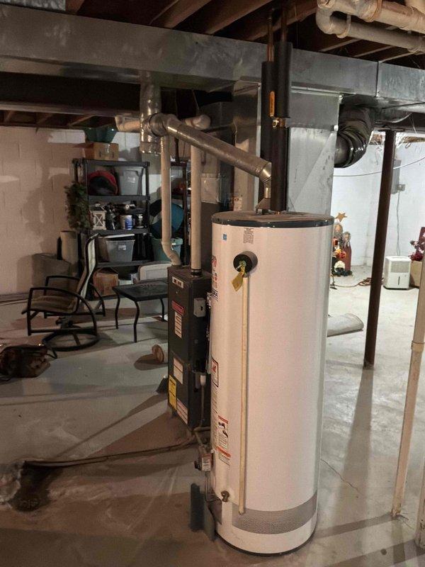 Completed estimate for dryer vent replacement and comprehensive duct cleaning service in residential property. Inspection revealed existing dryer vent system requiring replacement, with accessible ductwork throughout basement area including main trunk lines and branch ducts visible in unfinished space. Assessed current ventilation configuration serving laundry appliances and provided recommendations for proper dryer exhaust routing to ensure code compliance and optimal airflow efficiency.