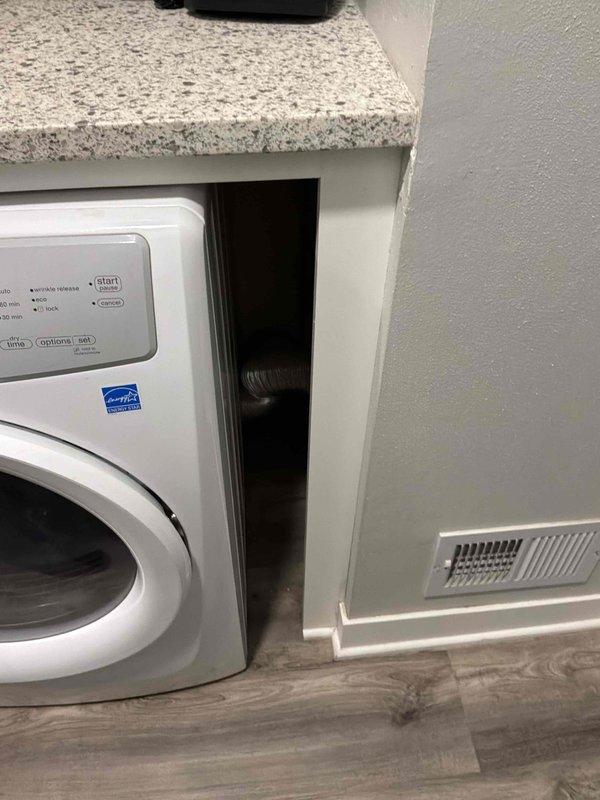 Completed estimate for dryer vent replacement and comprehensive duct cleaning service in residential property. Inspection revealed existing dryer vent system requiring replacement, with accessible ductwork throughout basement area including main trunk lines and branch ducts visible in unfinished space. Assessed current ventilation configuration serving laundry appliances and provided recommendations for proper dryer exhaust routing to ensure code compliance and optimal airflow efficiency.