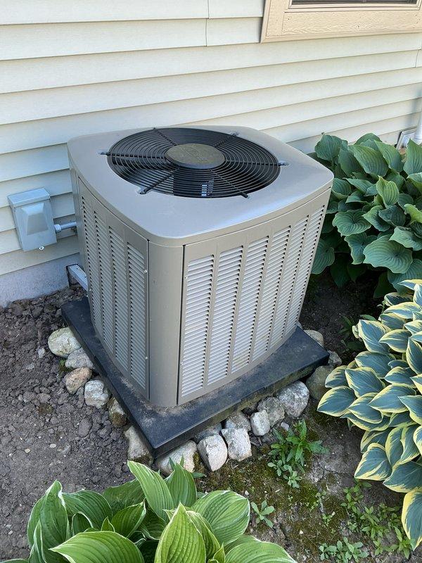 Completed annual cooling system maintenance on residential Lennox HVAC system with outdoor condenser unit. Performed comprehensive tune-up including inspection of condenser coils, refrigerant levels, electrical connections, and airflow components on both outdoor and indoor units. All systems operating within normal parameters upon completion.