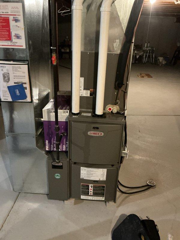 Completed annual cooling system maintenance on residential Lennox HVAC system with outdoor condenser unit. Performed comprehensive tune-up including inspection of condenser coils, refrigerant levels, electrical connections, and airflow components on both outdoor and indoor units. All systems operating within normal parameters upon completion.