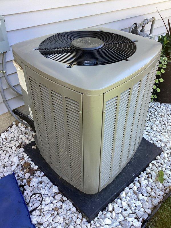 Responded to no cooling call where outdoor condensing unit was not receiving power. Diagnosed electrical issue preventing unit operation. Restored power to outdoor unit, verified proper startup sequence, and confirmed system returned to normal cooling operation with both indoor air handler and outdoor condenser functioning correctly.