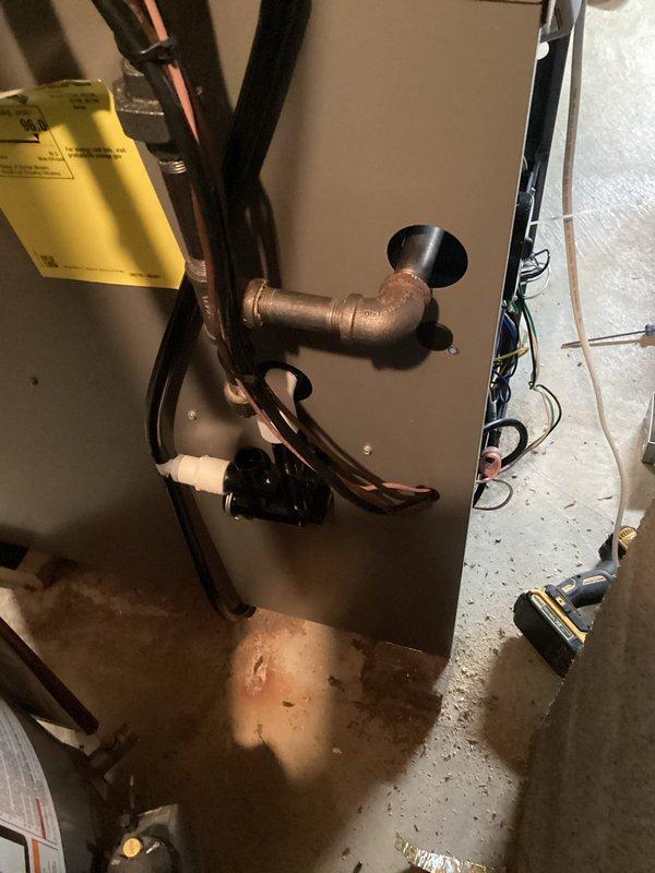 Completed full HVAC system installation including new furnace and air conditioning unit with reused existing filter cabinet. Replaced all PVC venting components and installed new Ecobee Lite smart thermostat for improved system control and energy management. All equipment tested and operational upon completion.