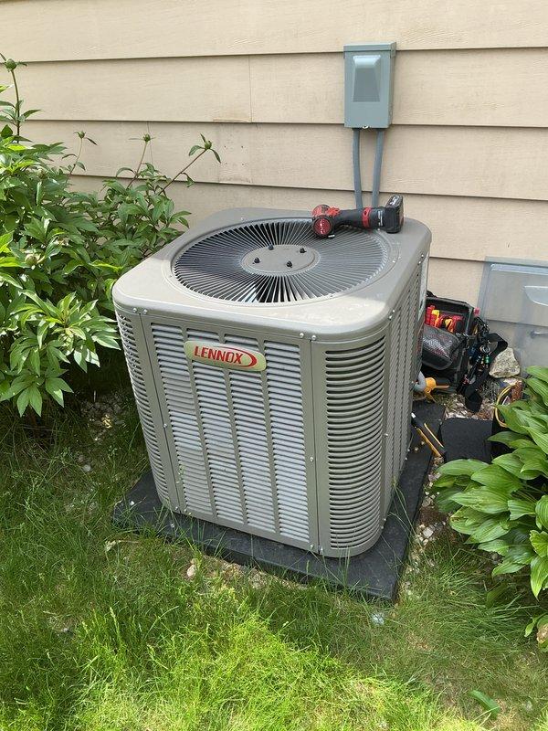 Completed scheduled cooling system maintenance visit as part of membership agreement. Performed comprehensive inspection and service of Lennox HVAC system including indoor furnace/air handler unit in basement mechanical room and outdoor condensing unit. All equipment found operating within normal parameters with proper airflow, refrigerant levels, and electrical connections verified.