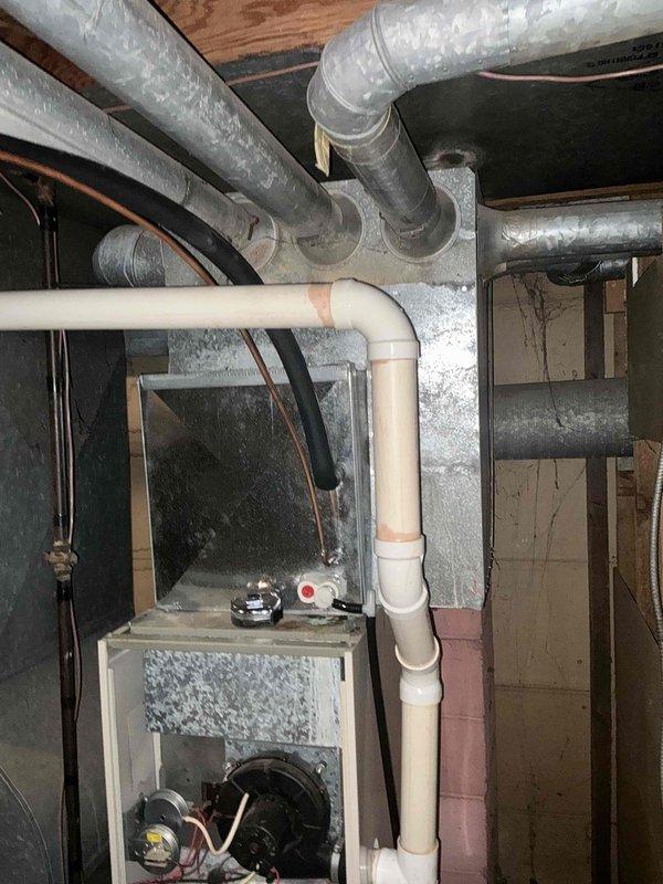 Responded to emergency service call for furnace replacement estimate. Conducted thorough inspection of existing heating system in basement mechanical room, including furnace unit, electrical panel, ductwork configuration, and venting system. Documented current equipment condition, electrical connections, and spatial requirements for replacement unit recommendations.