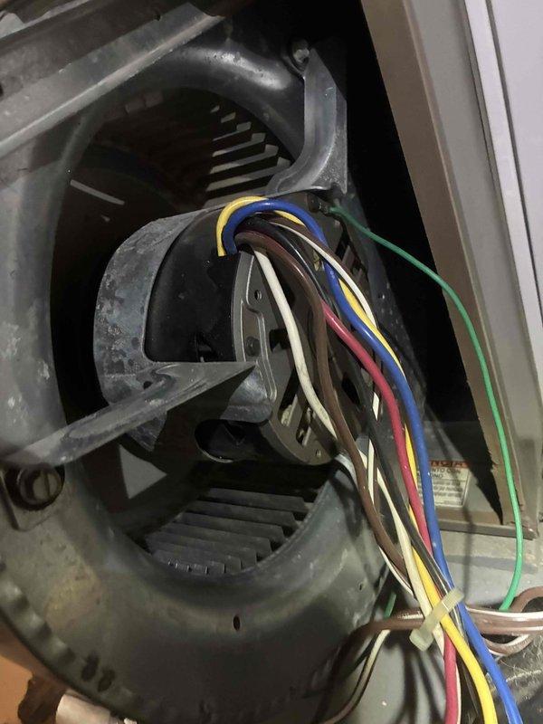 Responded to service call for loud zipping noise occurring when air conditioning system activated. Upon inspection, diagnosed issue with blower assembly and motor components. Performed diagnostic testing using digital measuring equipment to verify electrical readings and system performance. Addressed the noise complaint by servicing the blower wheel assembly and associated components within the air handler unit, restoring normal quiet operation to the system.