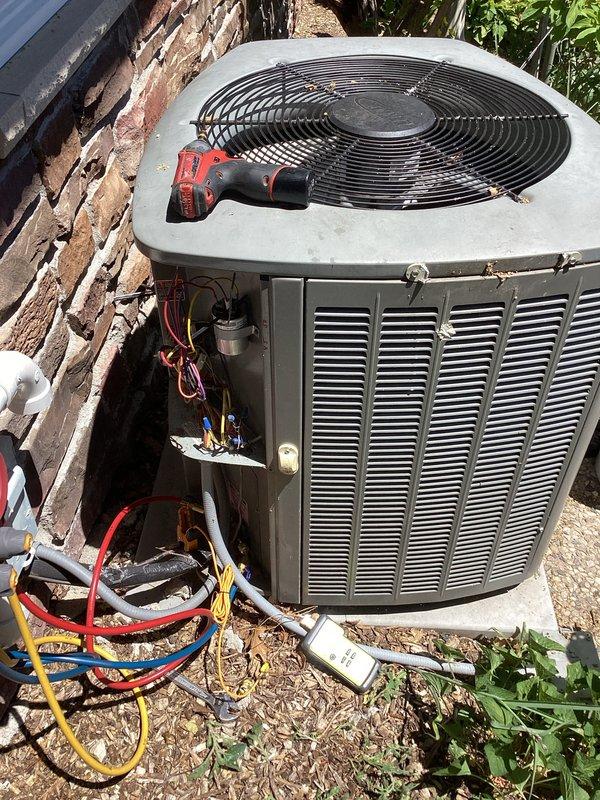 Completed furnace tune-up and air conditioning tune-up on Lennox HVAC system. Performed comprehensive maintenance including system inspection, replaced humidifier pad, verified all electrical connections and refrigerant levels on outdoor condenser unit. All components tested and operating within normal parameters.