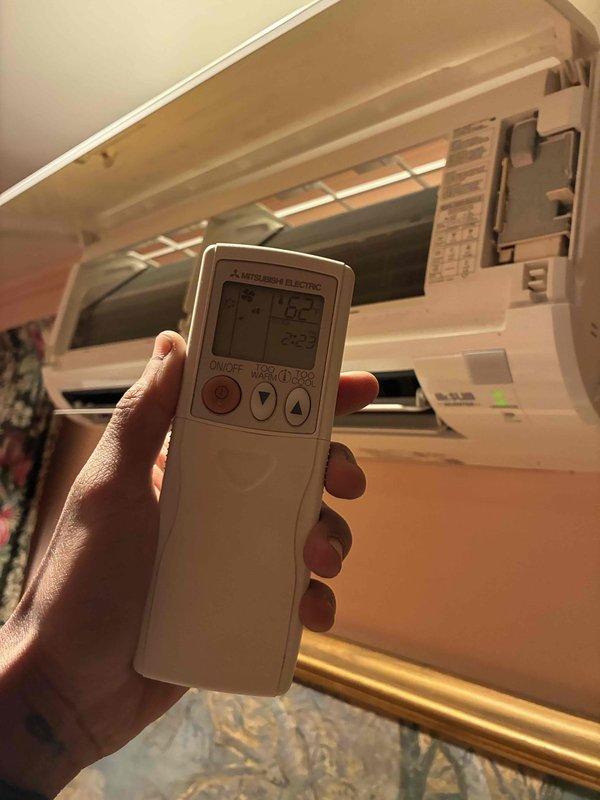 Completed preventative maintenance tune-up on Mitsubishi Electric mini-split system. Performed comprehensive inspection of indoor wall-mounted air handler unit, including filter cleaning and verification of remote control functionality. Inspected outdoor disconnect box and electrical connections, confirming proper amperage ratings and secure wiring terminations at 60 AMP/240 VAC specifications. System tested and operating within normal parameters.