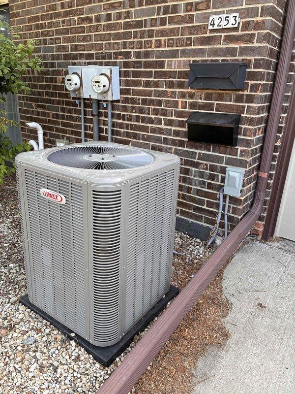 Responded to warranty call for recently installed Lennox system blowing warm air. Upon arrival, measured supply air temperature at floor register reading 58.8°F, confirming inadequate cooling. Inspected outdoor condensing unit and verified equipment operation. System evaluated and necessary corrections completed to restore proper cooling function. Unit tested and left operating within normal parameters.