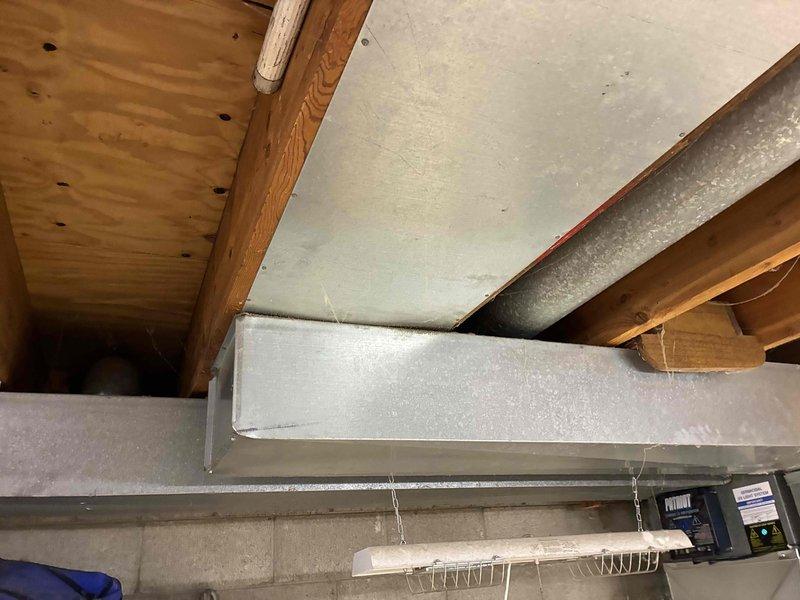 Completed install call back to configure and set up Infinity thermostat system. Reviewed system operation and programming with homeowner, addressed installation concerns, and verified proper communication between thermostat and HVAC equipment in basement mechanical space.