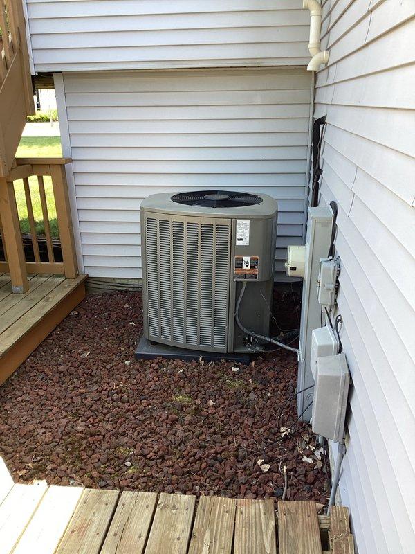 Responded to service call for air conditioning system not cooling to desired temperature with previous coil freezing issue. Upon arrival, customer confirmed evaporator coil had thawed out since last occurrence. Performed system inspection of both indoor air handler unit and outdoor condensing unit. Evaluated airflow, refrigerant lines, and overall system operation to diagnose cause of inadequate cooling and previous freeze-up condition. Documented equipment condition with photos for service records.
