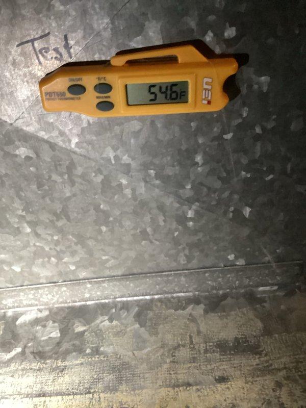 Completed semi-annual preventive maintenance inspection as part of prepaid membership service. Performed system diagnostics including supply air temperature measurements at ductwork, recording 67.0°F and 54.6°F readings to verify proper airflow and temperature differential across the HVAC system.