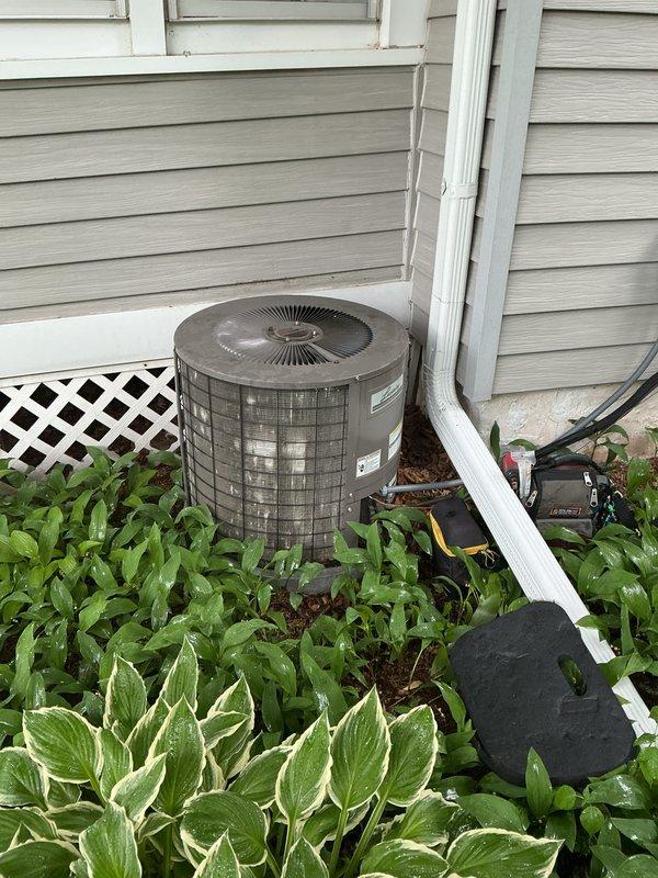 Completed comprehensive air conditioning tune-up service on residential split system. Performed full system inspection of outdoor condenser unit and indoor air handler components, including cleaning of coils, verification of refrigerant levels, electrical connections testing, and airflow measurements. All components found operating within manufacturer specifications with no deficiencies noted.