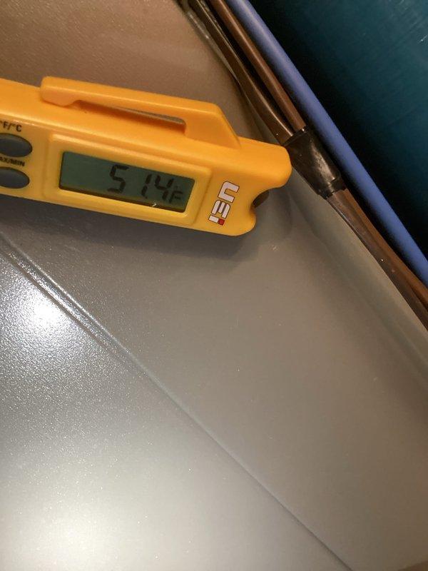 Responded to service call for air conditioning system with non-operational blower. Performed diagnostic evaluation of the HVAC system and measured supply air temperature at 51.43°F to assess cooling performance. Diagnosed blower motor failure preventing air circulation through the ductwork, completed necessary repairs to restore proper system operation and airflow.