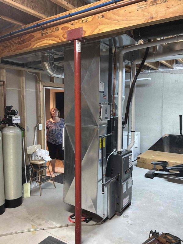 Conducted an on-site assessment for whole home dehumidifier installation in residential basement utility area housing existing HVAC equipment. Evaluated current furnace setup, ductwork configuration, available space, and electrical requirements to provide comprehensive estimate for IAQ system integration with existing infrastructure.