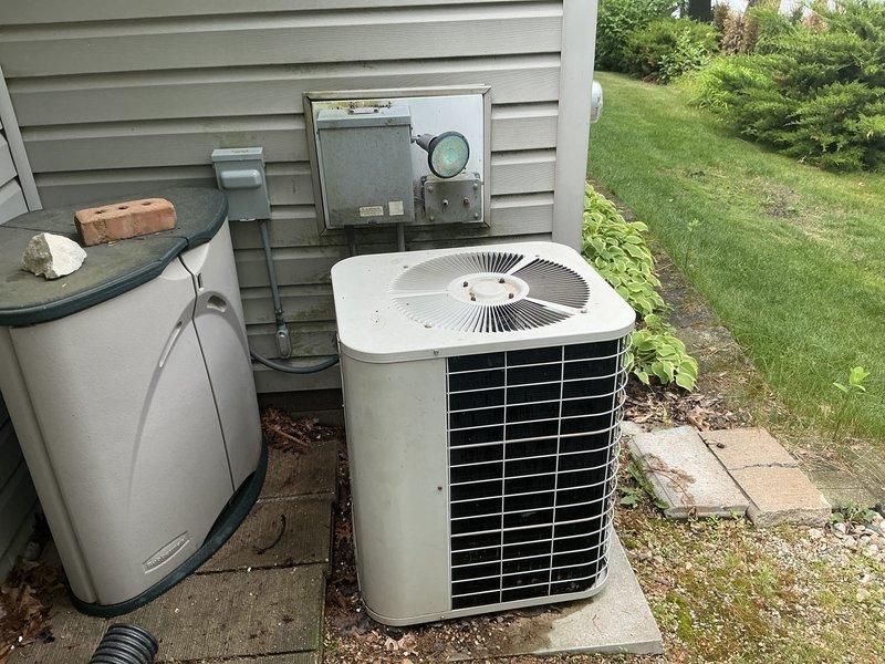 Responded to emergency service call for HVAC system evaluation. Conducted comprehensive assessment of existing furnace and air conditioning system, which was found to be low on R22 refrigerant. Documented electrical sub-panel configuration and outdoor condenser unit condition. Provided detailed estimate for complete furnace and air conditioner replacement system.