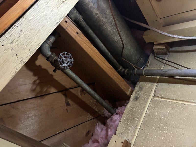 Responded to service call for leaking hose bib. Upon arrival, performed diagnostic inspection of outdoor spigot and traced supply line to shutoff valve located in attic crawl space. Identified source of leak at exterior hose bib connection point. Inspected interior shutoff valve for proper operation and verified water supply control functionality. Documented existing conditions of both exterior spigot assembly and interior valve access point for customer records.