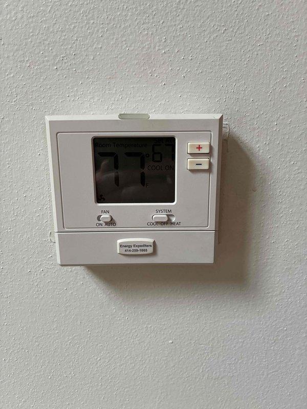 Completed AC replacement estimate for residential HVAC system. Existing furnace confirmed operational with humidifier and proper condensate drainage in place. Air conditioning unit determined non-functional and requires replacement while existing gas furnace remains serviceable.