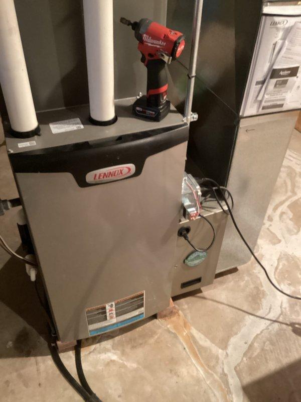 Completed annual cooling system tune-up on Lennox furnace unit as part of recurring membership maintenance visit. Performed comprehensive system inspection, measured supply air temperature at 43.5°F confirming proper cooling operation, and recommended filter replacement to customer. Applied membership discount on filters to address scheduling concerns from previous appointment change.