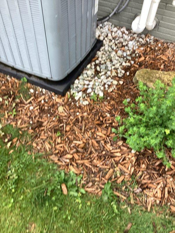 Responded to no cooling complaint on residential air conditioning system. Upon arrival, performed diagnostic evaluation of outdoor condensing unit and associated components. Unit location and installation appear standard with proper clearances maintained. Documented equipment condition and positioning for service records. System requires further troubleshooting to identify root cause of cooling failure and determine necessary repairs for restoration of normal operation.