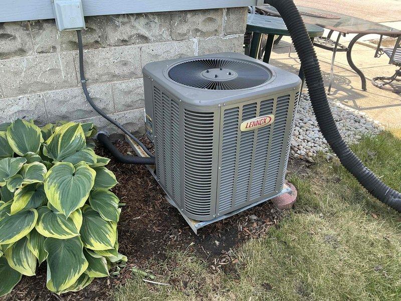 Completed HVAC estimate for lower unit air conditioning system replacement. Assessed existing Lennox condenser unit located on exterior concrete pad, verified electrical panel configuration and circuit breaker assignments for HVAC system compatibility, and documented current installation conditions including outdoor unit placement, electrical connections, and conduit routing. Provided replacement recommendations and pricing for new equipment installation with credit adjustment applied for previous installation work.