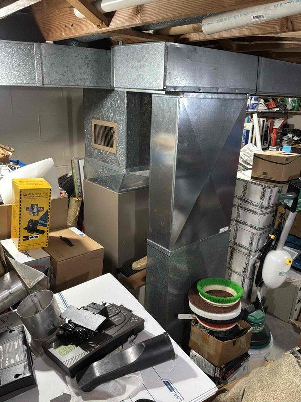 Completed estimate for adding air conditioning system to existing furnace serving an added-on family room. Evaluated current ductwork configuration in basement and assessed exterior condensate drain routing options. Also provided pricing options for potential furnace replacement as part of a complete HVAC system package to take advantage of available rebates and financing programs.