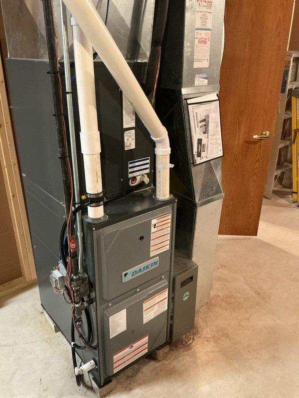 Completed annual cooling system maintenance visit under membership agreement. Performed comprehensive tune-up on Daikin furnace and outdoor condensing unit, including inspection of refrigerant lines, electrical connections, and all system components. Both indoor and outdoor equipment found operating within normal parameters with no deficiencies noted.
