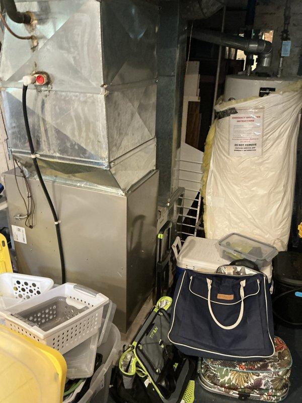 Conducted comprehensive HVAC estimate for complete system replacement including existing furnace and air conditioning unit in basement utility area. Evaluated current equipment configuration, ductwork layout, and discussed customer requirements for potential additional heat runs to improve comfort and efficiency throughout the home.