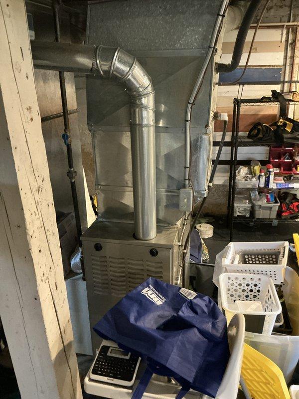 Conducted comprehensive HVAC estimate for complete system replacement including existing furnace and air conditioning unit in basement utility area. Evaluated current equipment configuration, ductwork layout, and discussed customer requirements for potential additional heat runs to improve comfort and efficiency throughout the home.