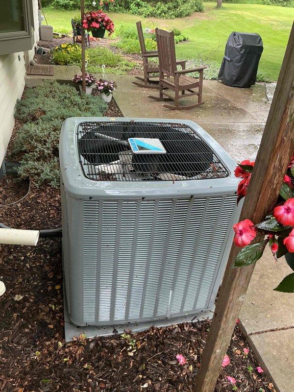 Performed preventive maintenance tune-up on residential air conditioning system. Conducted electrical diagnostics using digital multimeter to verify proper amperage draw and system performance. Unit operating within normal parameters with no deficiencies noted.