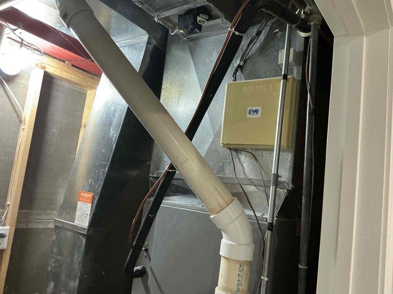 Completed comprehensive estimate for replacement of non-functional natural gas furnace and air conditioning system located in basement mechanical room. Evaluated existing HVAC equipment including air handler, ductwork configuration, electrical controls, and refrigerant line routing to determine replacement specifications and scope of work required for complete system installation.