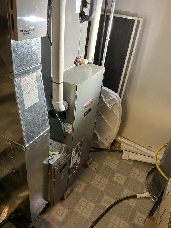 Completed comprehensive air conditioning tune-up service on residential split system. Performed standard maintenance procedures including inspection of indoor air handler and outdoor condensing unit, verified proper operation of all components, and ensured system is ready for cooling season.
