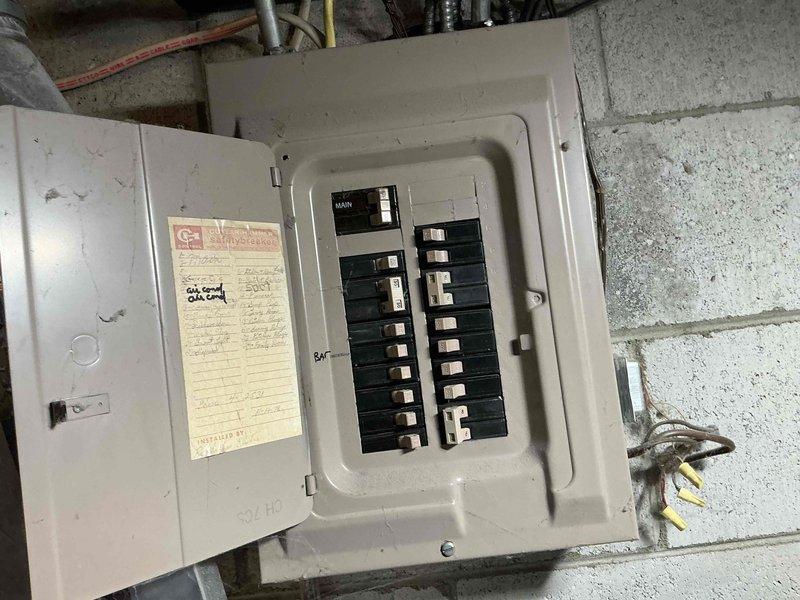 Provided replacement estimate for 20-year-old air conditioning system experiencing refrigerant leak. Assessed existing outdoor condenser unit, electrical panel capacity, and basement furnace installation (6 years old). Documented equipment conditions and discussed installation timeline to accommodate homeowner's scheduling requirements.
