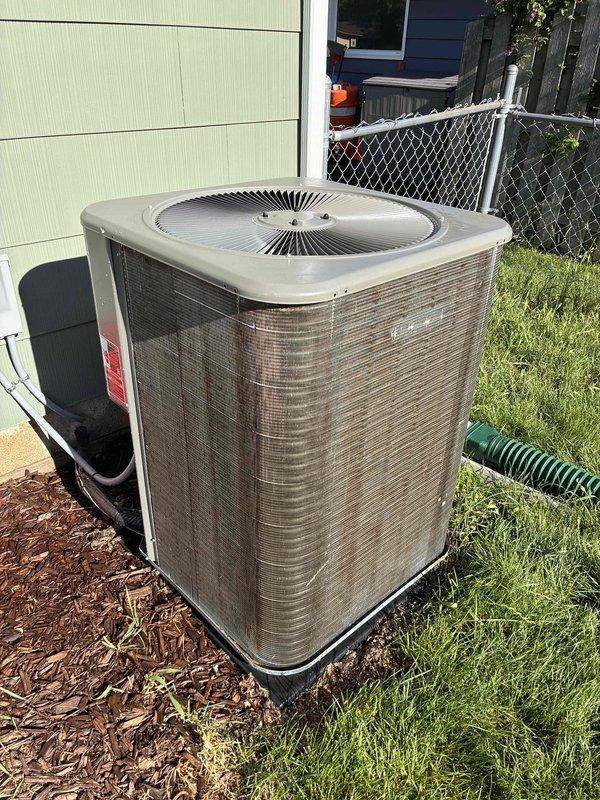 Completed scheduled cooling system maintenance on residential Lennox outdoor condensing unit as part of prepaid membership program. Performed comprehensive tuneup including system inspection, cleaning, and performance verification to ensure optimal operation for the cooling season.