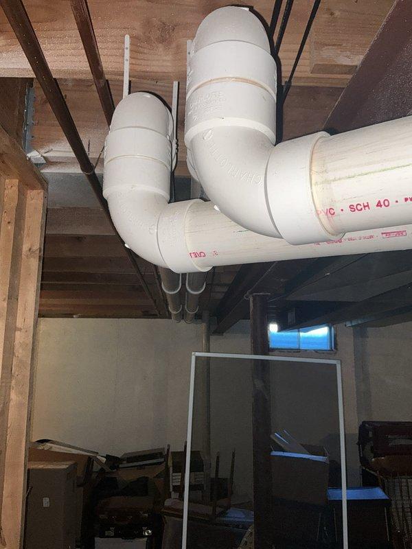 Conducted on-site evaluation of existing furnace system in residential basement for replacement estimate. Documented current HVAC equipment configuration including furnace unit, PVC venting system, and air handler plenum. Assessed mechanical room layout, existing infrastructure, and accessibility for future equipment replacement. Provided comprehensive estimate options for new furnace installation to customer.