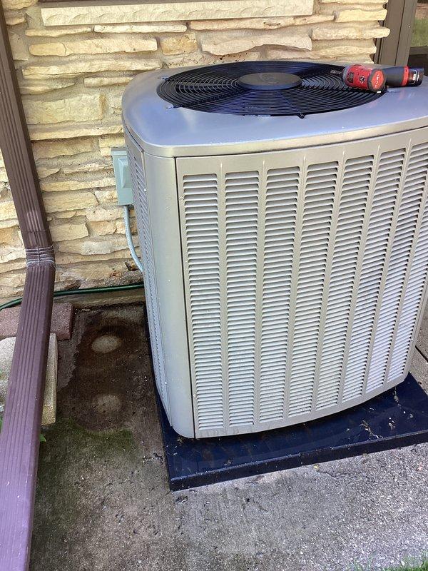 Completed comprehensive cooling system maintenance on residential split-system air conditioner as part of prepaid membership service. Performed full system inspection of outdoor condenser unit and indoor air handling equipment, including visual assessment of components, electrical connections, and refrigerant lines. Conducted standard tuneup procedures including cleaning, testing, and adjustments to ensure optimal system performance for the cooling season.