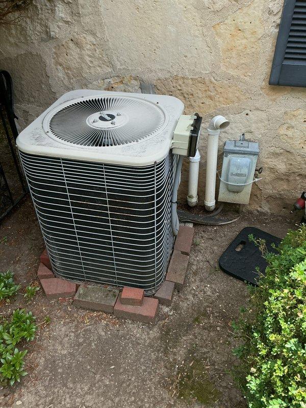 Completed comprehensive air conditioning tune-up service on residential split system with Armstrong furnace and outdoor condensing unit. Performed standard maintenance procedures including inspection of indoor and outdoor components, verified proper system operation, and documented equipment specifications with filter size notation (16x25x1) for future reference.